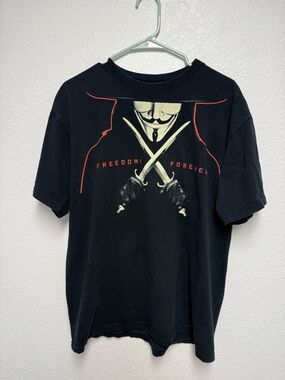 Rare Vintage DC Comics V for Vendetta Freedom Forever T Anvil Large